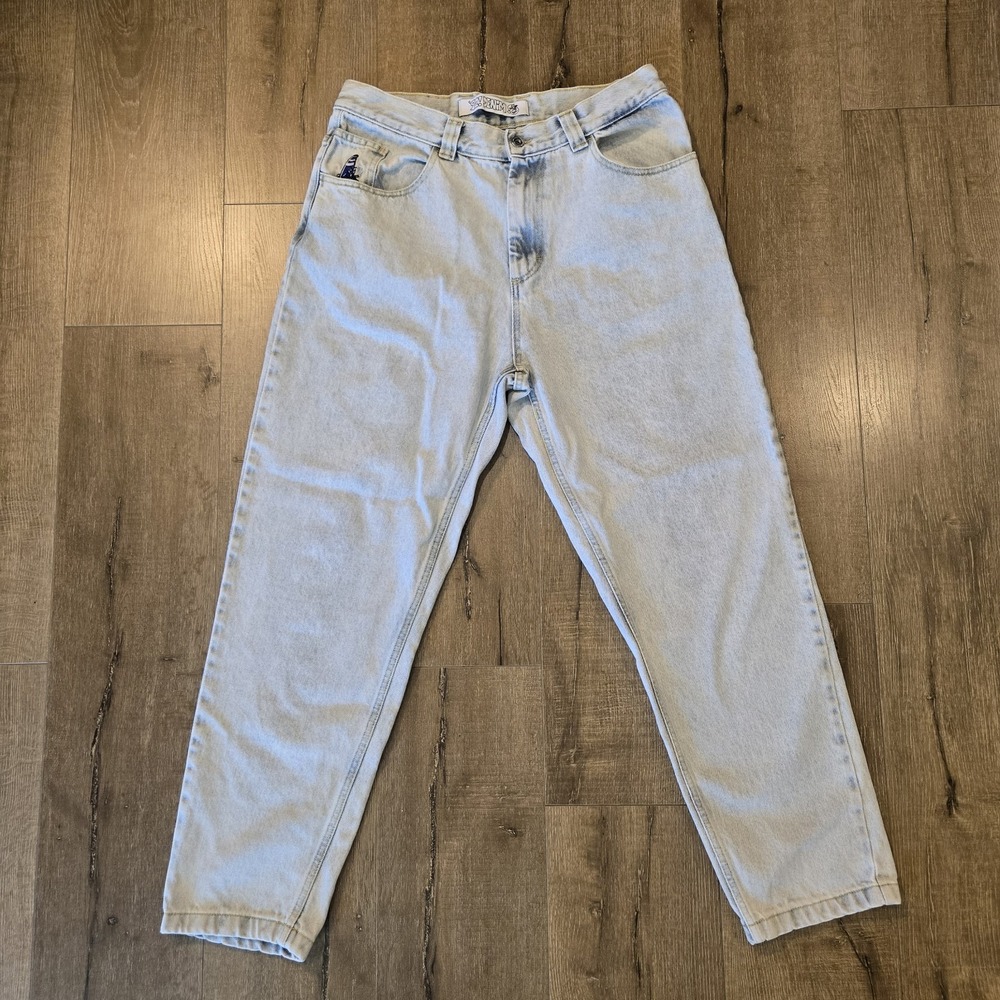 Polar Skate Co. Men's '92! Denim Light Blue Tapered Leg Skate Jeans Sz 32x32